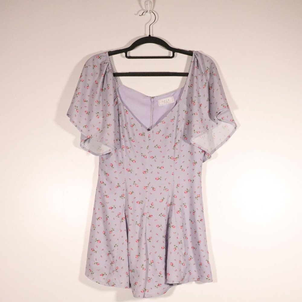 NWOT Sage the Label Lilac Floral Romper